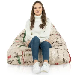 Pouf Poire de Sol XL Bermuda - Tissu Imprimé Premium – vue 65