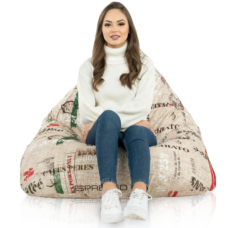 Pouf Poire de Sol XL Bermuda - Tissu Imprimé Premium – vue 65