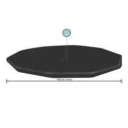 Couverture pour piscine tubulaire Bestway 58249 de 488 cm.