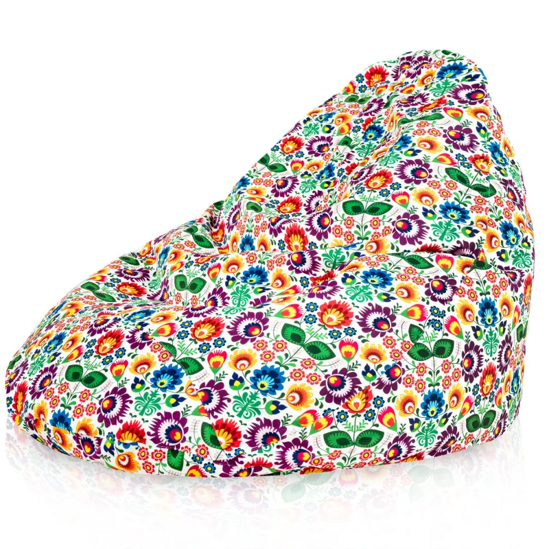 Pouf avec Dossier XXL Drop - Tissu Imprimé Premium – vue 18