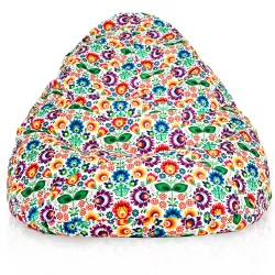 Pouf avec Dossier XXL Drop - Tissu Imprimé Premium – vue 27