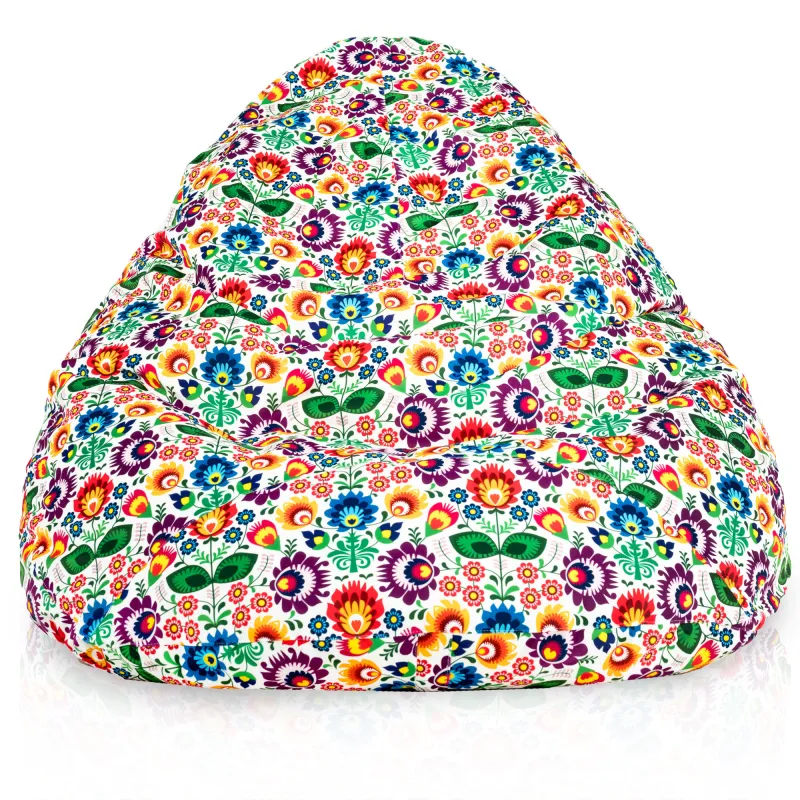 Pouf avec Dossier XXL Drop - Tissu Imprimé Premium – vue 27