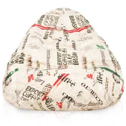 Pouf avec Dossier XXL Drop - Tissu Imprimé Premium – vue 28