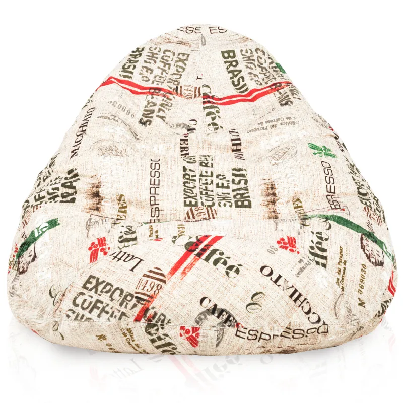 Pouf avec Dossier XXL Drop - Tissu Imprimé Premium – vue 28