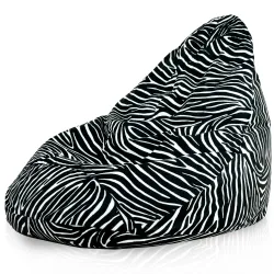 Pouf avec Dossier XXL Drop - Tissu Imprimé Premium