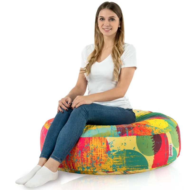 Coussin Pouf de Sol Rond - Outdoor Pro d'extérieur Jardin Imperméable – vue 2