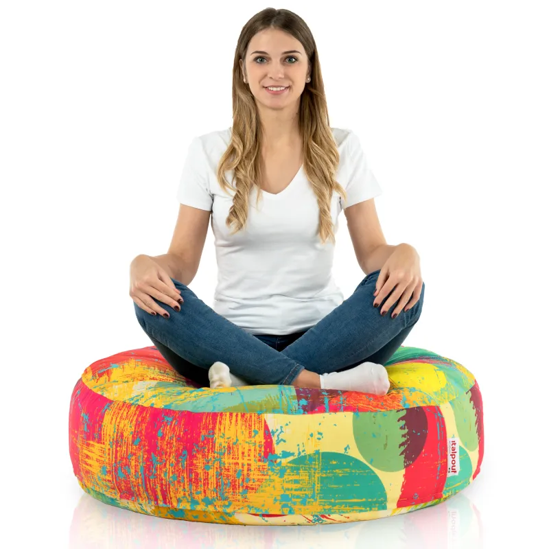 Coussin Pouf de Sol Rond - Outdoor Pro d'extérieur Jardin Imperméable – vue 3