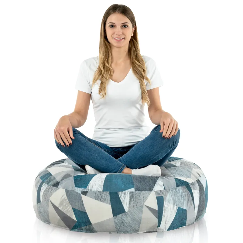Coussin Pouf de Sol Rond - Outdoor Pro d'extérieur Jardin Imperméable – vue 3