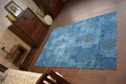 Tapis Vintage 22213/473 bleu classique