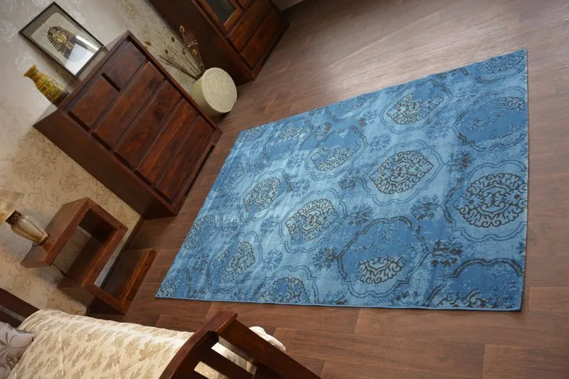Tapis Vintage 22213/473 bleu classique