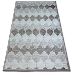 Dywan AKRYL YAZZ 3766 D.Beige/Brown Koniczyna Marokańska Trellis