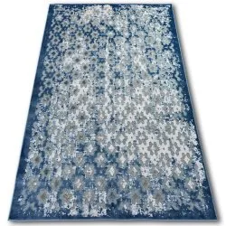 Tapis ACRYLIQUE YAZZ 7006 ORIENT gris et bleu/ivoire