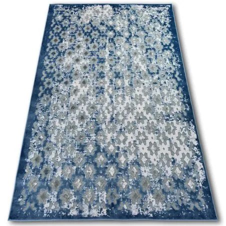 Tapis ACRYLIQUE YAZZ 7006 ORIENT gris et bleu/ivoire