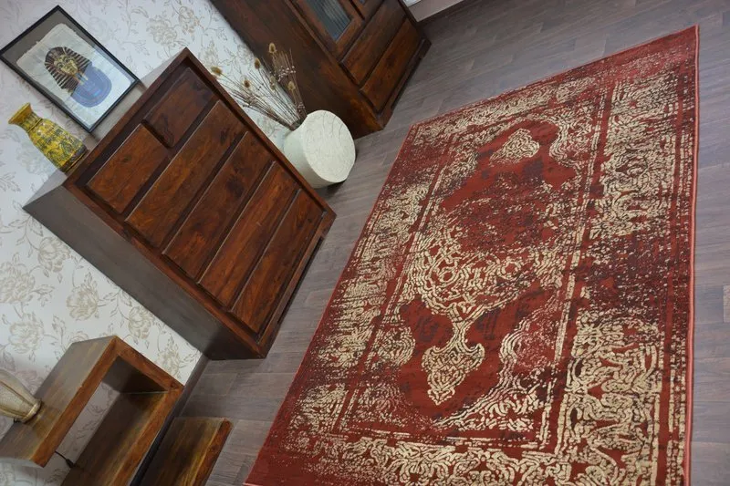 Tapis DROP JASMINE 456 Rouillé/Beige foncé
