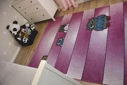 Tapis KIDS Hiboux rose C412