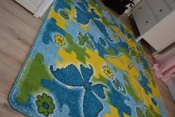 Tapis KIDS Papillon bleu C429