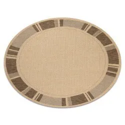 TAPIS EN CORDE SISAL FLOORLUX CERCLE 20195 mais / café