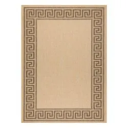 TAPIS EN CORDE SISAL FLOORLUX 20014 mais / café