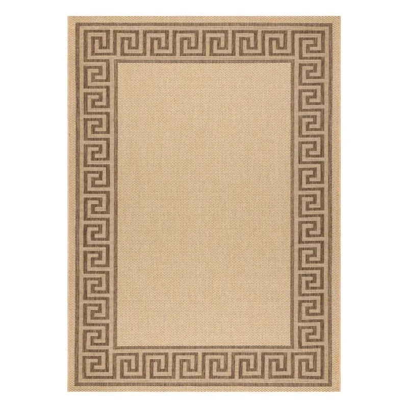 TAPIS EN CORDE SISAL FLOORLUX 20014 mais / café