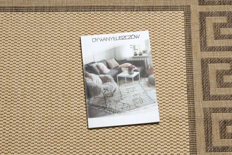 TAPIS EN CORDE SISAL FLOORLUX 20014 mais / café
