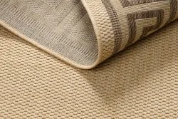 TAPIS EN CORDE SISAL FLOORLUX 20014 mais / café