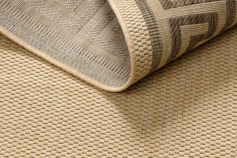 TAPIS EN CORDE SISAL FLOORLUX 20014 mais / café
