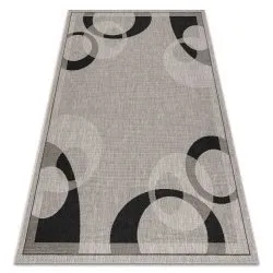 TAPIS EN CORDE SISAL FLOORLUX 20078 argentin / noir