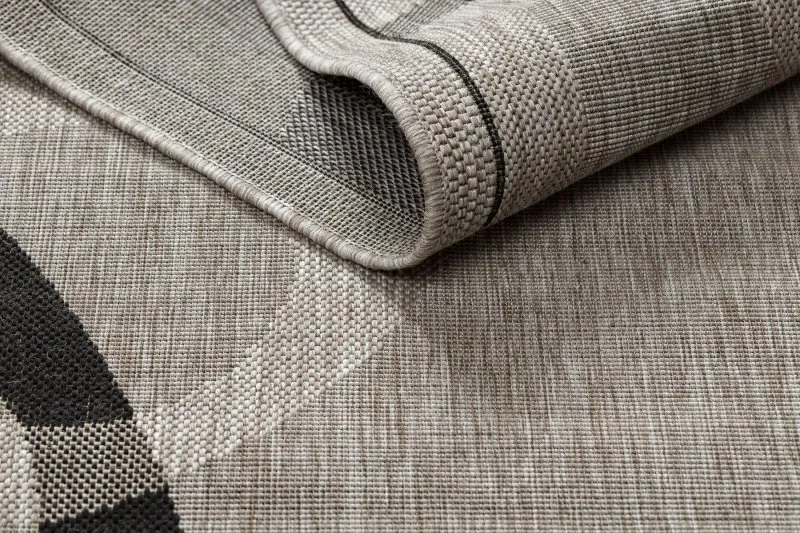 TAPIS EN CORDE SISAL FLOORLUX 20078 argentin / noir