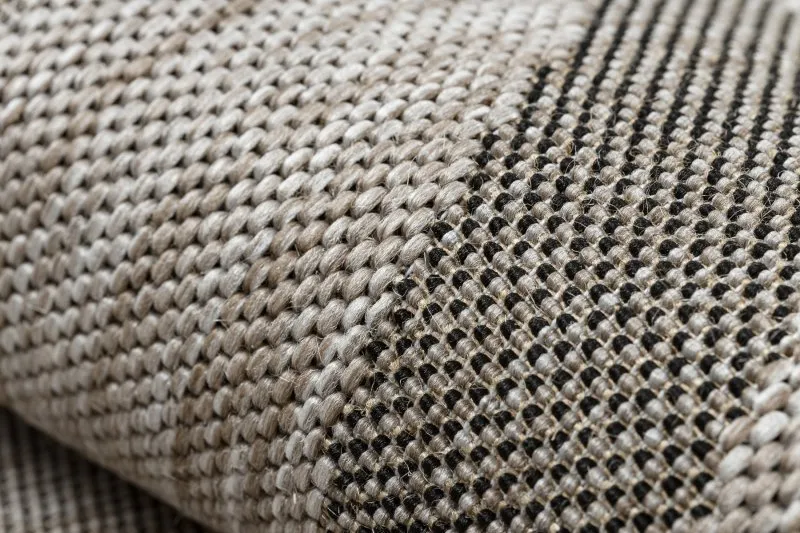 TAPIS EN CORDE SISAL FLOORLUX 20078 argentin / noir