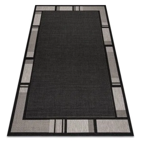 TAPIS EN CORDE SISAL FLOORLUX 20195 NOIR / argentin