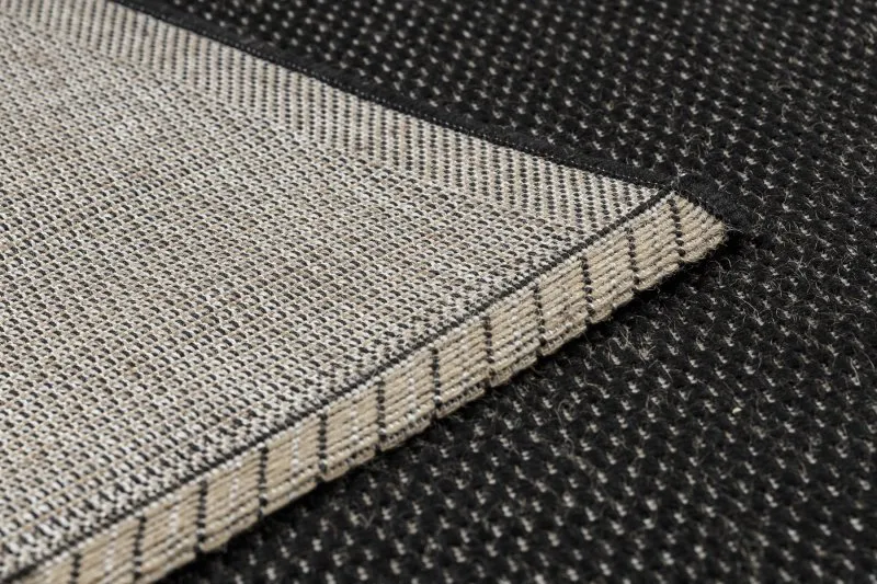 TAPIS EN CORDE SISAL FLOORLUX 20195 NOIR / argentin