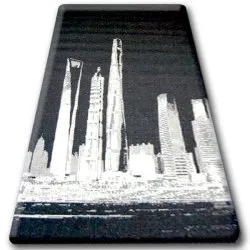 TAPIS EN CORDE SISAL FLOORLUX 20240 noir / argentin