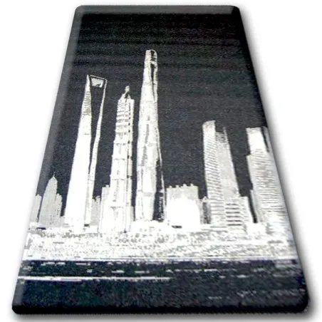 TAPIS EN CORDE SISAL FLOORLUX 20240 noir / argentin