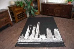 TAPIS EN CORDE SISAL FLOORLUX 20240 noir / argentin