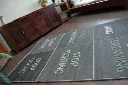TAPIS EN CORDE SISAL FLOORLUX 20275 YOLO noir / argentin