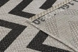DYWAN SZNURKOWY SIZAL FLOORLUX 20340 silver / black ZYGZAK