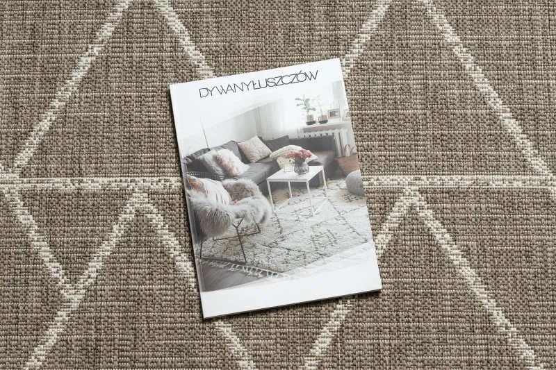 DYWAN SZNURKOWY SIZAL FLOORLUX 20508 taupe / champagne TRÓJKĄTY