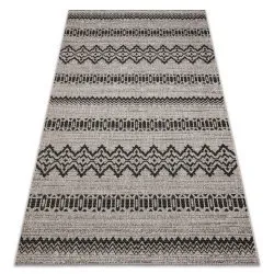 TAPIS EN CORDE SISAL FLOORLUX 20510 argentin / noir