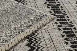TAPIS EN CORDE SISAL FLOORLUX 20510 argentin / noir