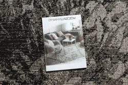 DYWAN SZNURKOWY SIZAL FLOORLUX 20491 KWIATY srebrny / czarny
