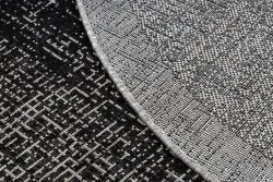 TAPIS EN CORDE SISAL FLOORLUX Cercle 20401 Cadre noir / argentin
