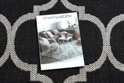 TAPIS EN CORDE SISAL FLOORLUX 20608 Treillis marocain noir / argentin