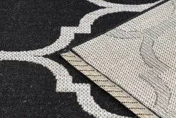 TAPIS EN CORDE SISAL FLOORLUX 20608 Treillis marocain noir / argentin