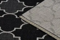 TAPIS EN CORDE SISAL FLOORLUX 20607 Treillis marocain noir / argentin