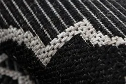 TAPIS EN CORDE SISAL FLOORLUX 20607 Treillis marocain noir / argentin