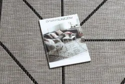 DYWAN SZNURKOWY SIZAL FLOORLUX 20605 srebrny / czarny / beż TRÓJKĄTY, GEOMETRYCZNY