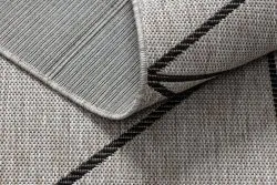 DYWAN SZNURKOWY SIZAL FLOORLUX 20605 srebrny / czarny / beż TRÓJKĄTY, GEOMETRYCZNY