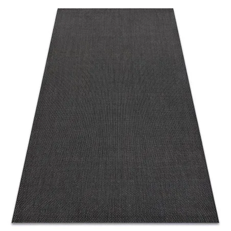 Tapis EN CORDE SISAL FLAT 48663/090 noir LISSE