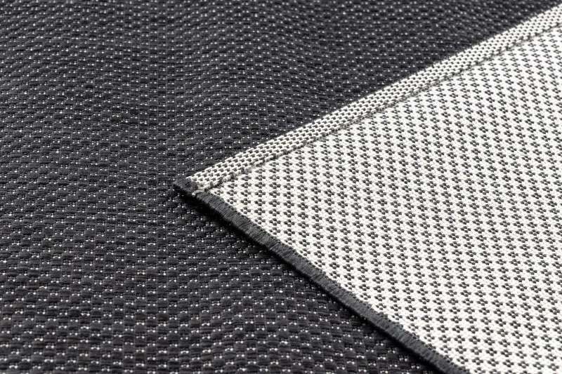Tapis EN CORDE SISAL FLAT 48663/090 noir LISSE