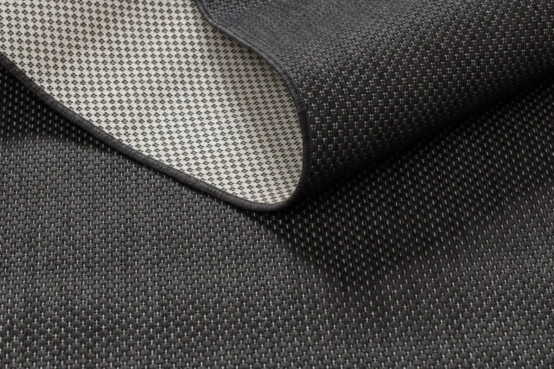 Tapis EN CORDE SISAL FLAT 48663/090 noir LISSE